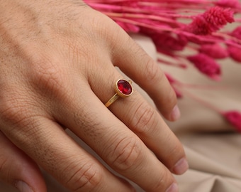 Minimalist Ruby Silver Rings: The Perfect Handmade Christmas Gift