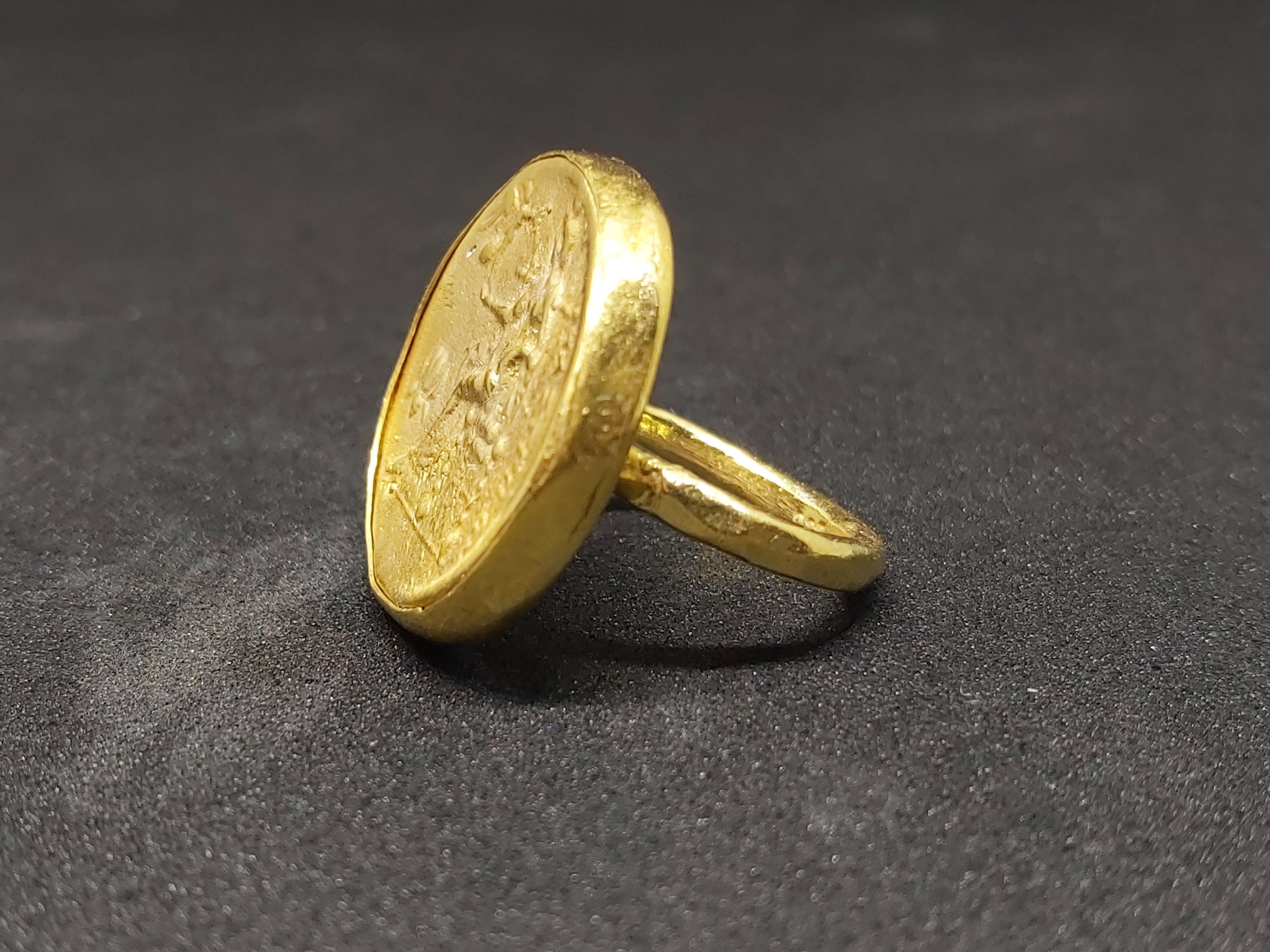 ローマコイン スターリングシルバー インタリオリング | 24Kゴールド オーバーコインリング | ナポレオンコインリング | ゴールドリング |  古代ギリシャコインリング | シグネットリング - Etsy 日本