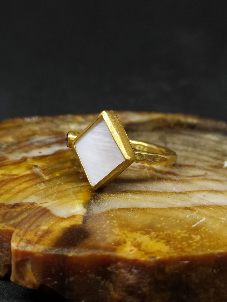 Shell Ring Solid Stacking 925K Sterling Silver Minimalist - Etsy