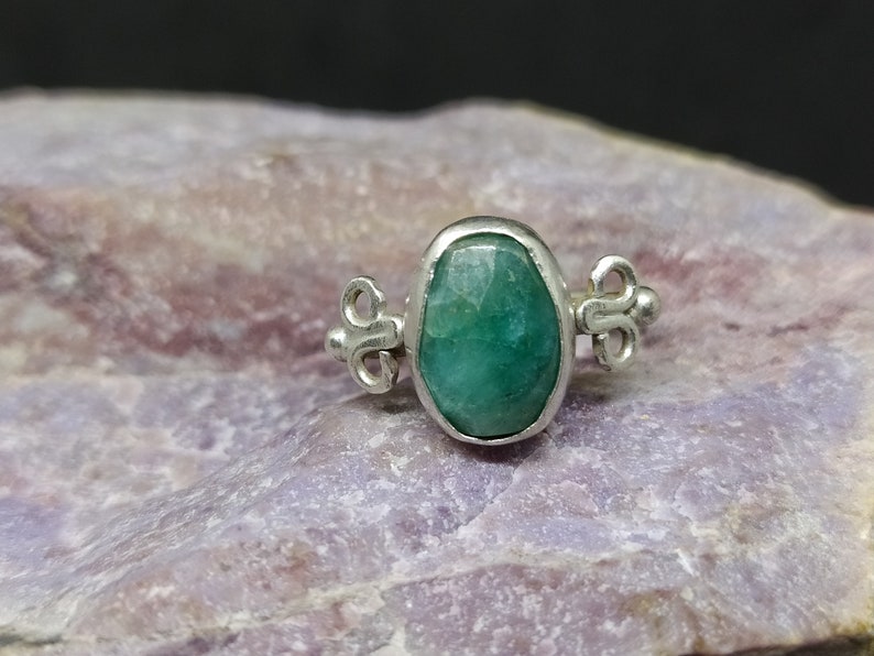 Bridesmaid Gift Roman Art Bridesmaid Gift 925K Sterling Silver Emerald Ring Solid Silver Elegant Ring By Artsmyrna Mothers Day