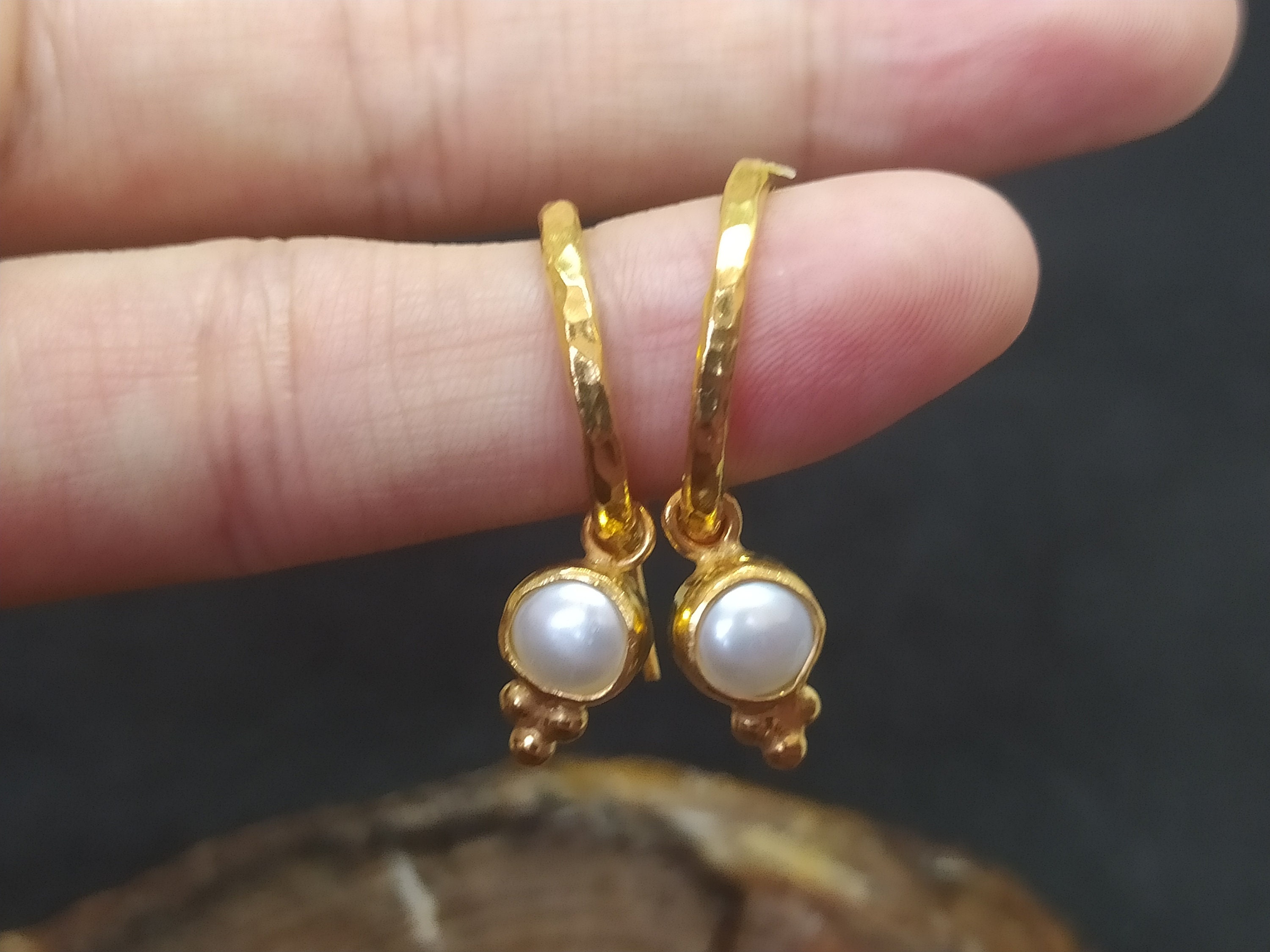 Pearl Silver Earrings | 925K Sterling Silver | Elegant Earrings | Authentic Silver | Pearl Silver Jewelry | Minimalist Earrings | Boho Style