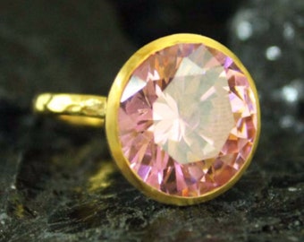 Pink Topaz Ring | Gemstone 925 Sterling Silver | Dainty Ring | Silver Jewelry | Topaz Jewellery | Women Ring | Gift For Her | Ancient Ring