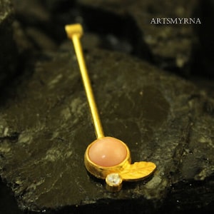 Coral Silver Pendant | 925K Sterling Silver | Minimalist Pendant | Roman Art | Handmade 24K Gold Over | Elegant Pendant | By Artsmyrna