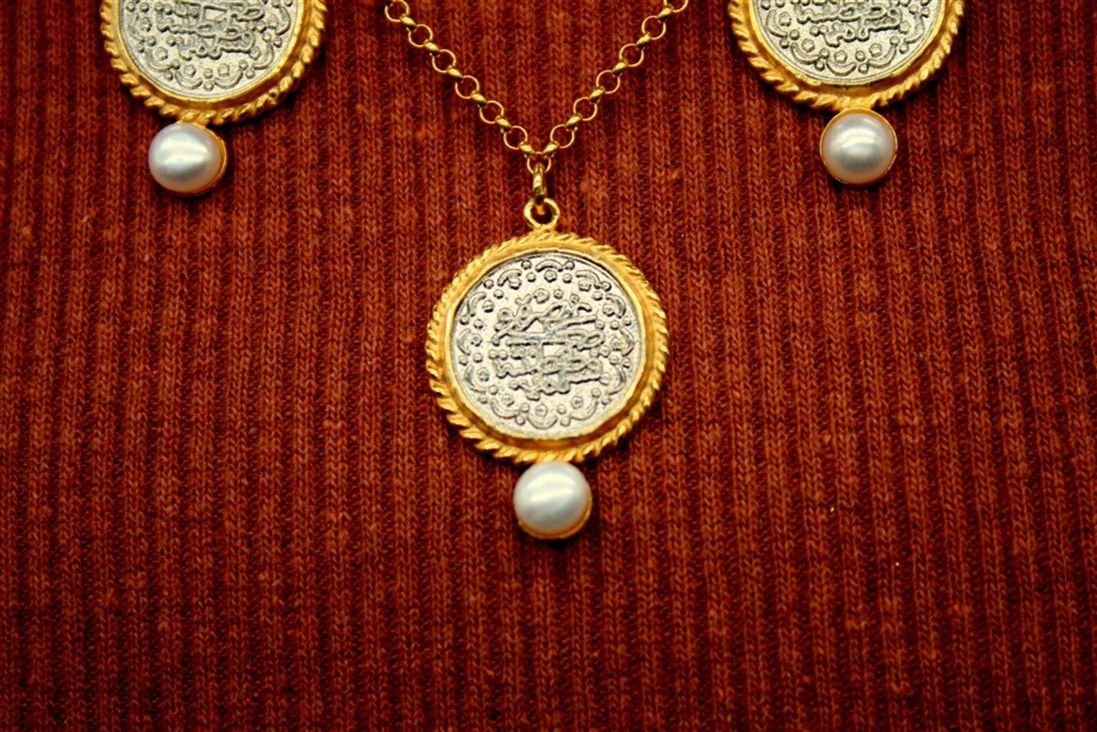 Ottoman Coins Silver Necklace Sterling Silver Jewelry 24k Etsy