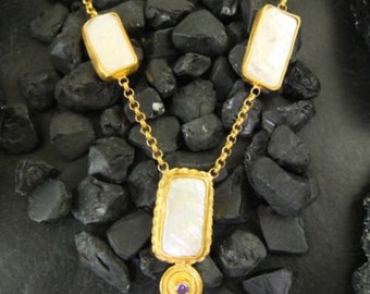 Pearl Silver Necklace Mothers Day Gift