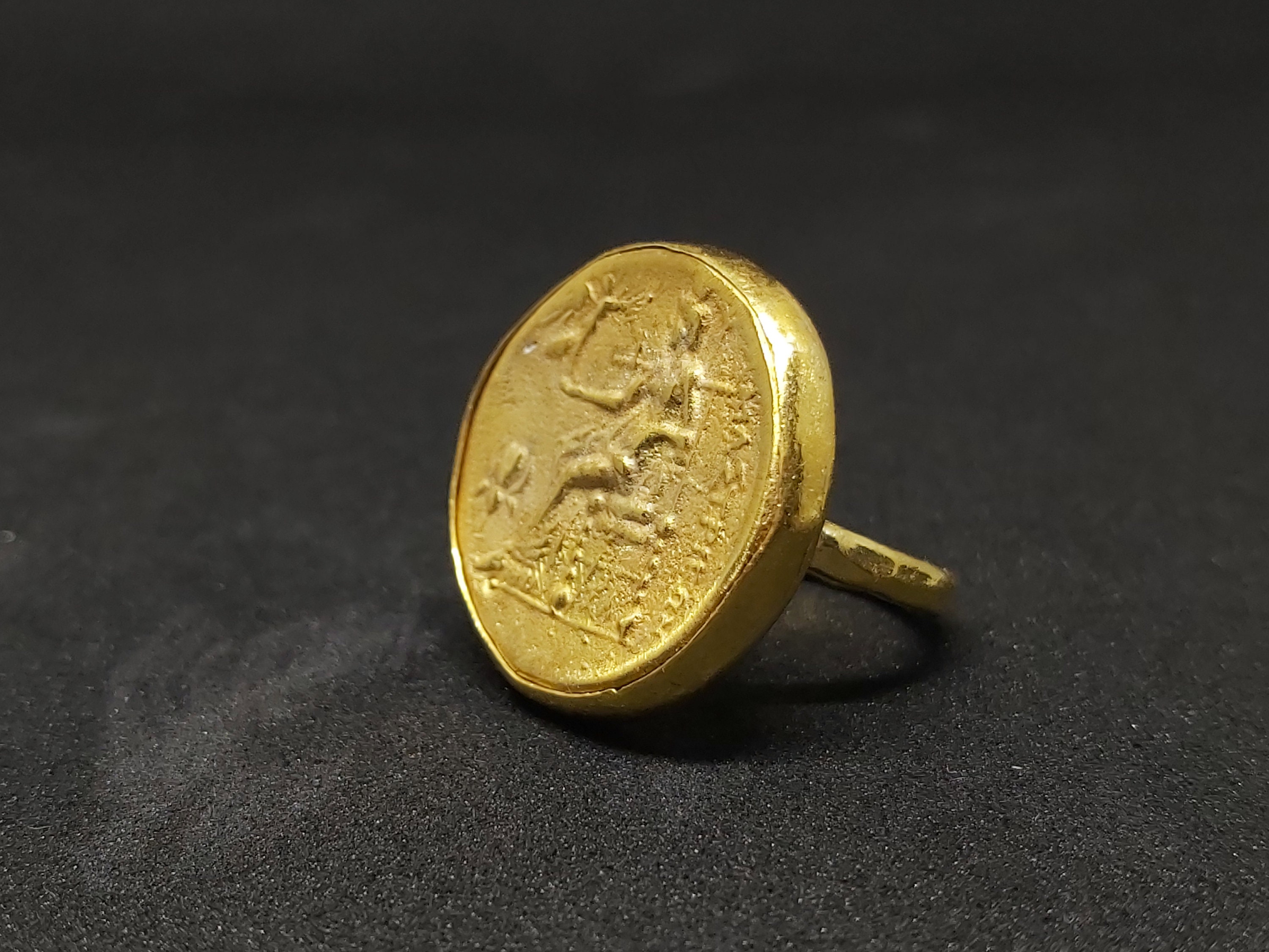 ローマコイン スターリングシルバー インタリオリング | 24Kゴールド オーバーコインリング | ナポレオンコインリング | ゴールドリング |  古代ギリシャコインリング | シグネットリング - Etsy 日本