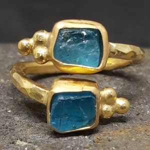Neon Apatite Ring Silver | Sterling Silver Apatite Ring | Sterling Silver Ring | Apatite Silver Ring | Green Stone | Women | By Artsmyrna