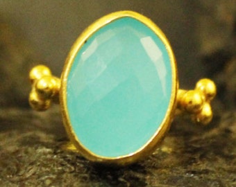 Aquamarine Silver Ring | Blue Aquamarine Stone Ring | Engagement Ring | Statement Ring | Fashion Ring | Mothers Day Gifts | Birthstone Ring