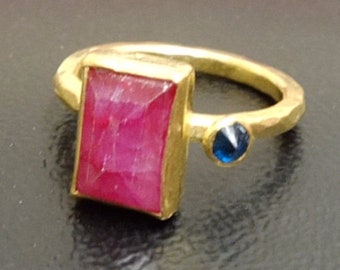 Ring roze robijn | Roze stenen ring | Modieuze zilveren ring | Verlovingsring | Sierlijke ring | Zilveren sieraden | Jubileumring | Verjaardagscadeau