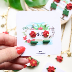 Puerto Rico Tropical Paradise Mini Studs