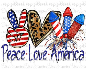 Download Peace Love America Etsy