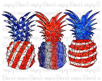 Download July 4th Pineapple Etsy