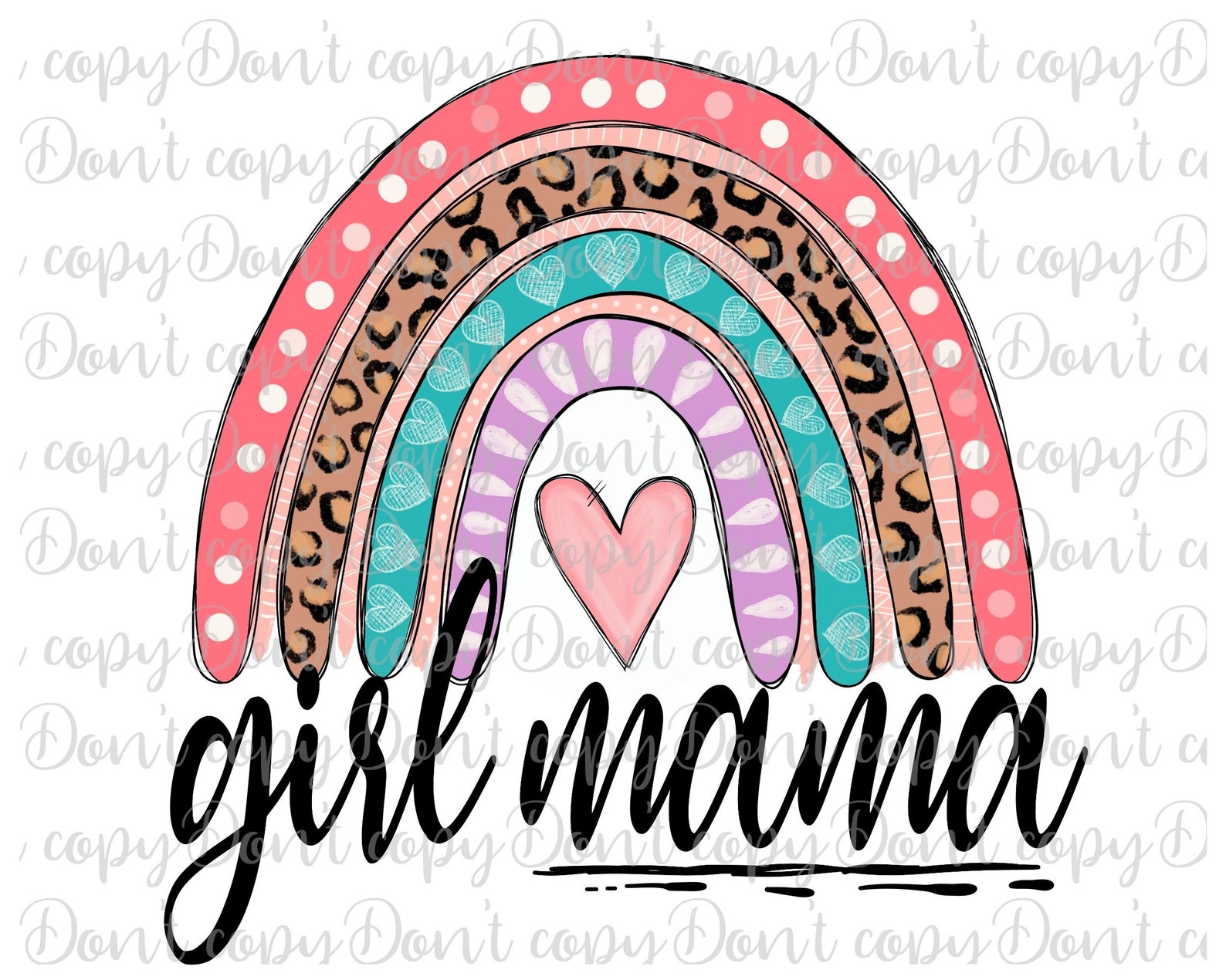Girl Mama and Mama's Girl Rainbow 2 PNG designs Mom PNG Etsy