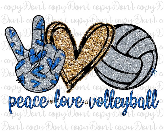 Download Peace Love Volleyball Png Peace Love Volleyball Sublimation Etsy