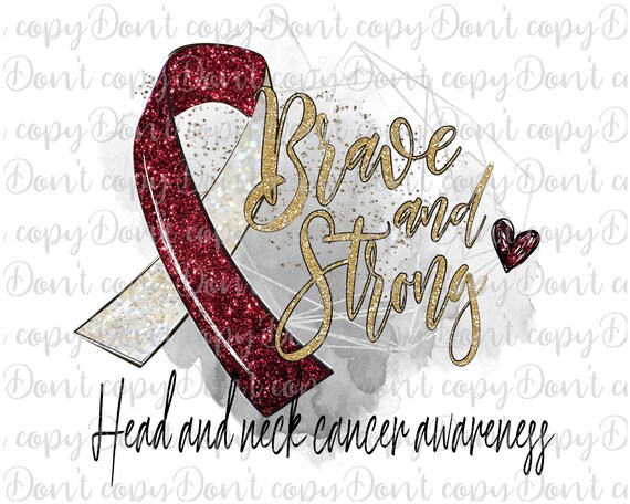 Head And Neck Cancer Awareness Sublimation Design Png Head Etsy