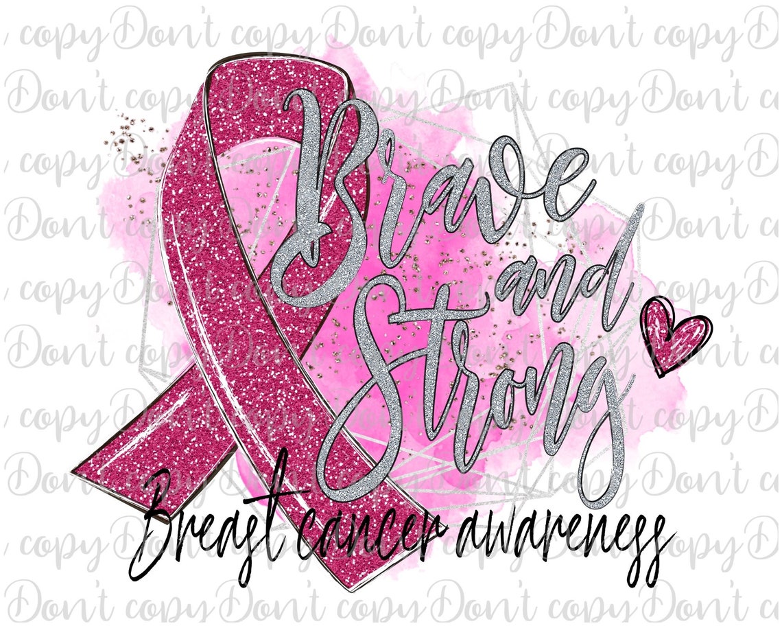 Breast Cancer Awareness Sublimation Design PNG Pink Ribbon | Etsy