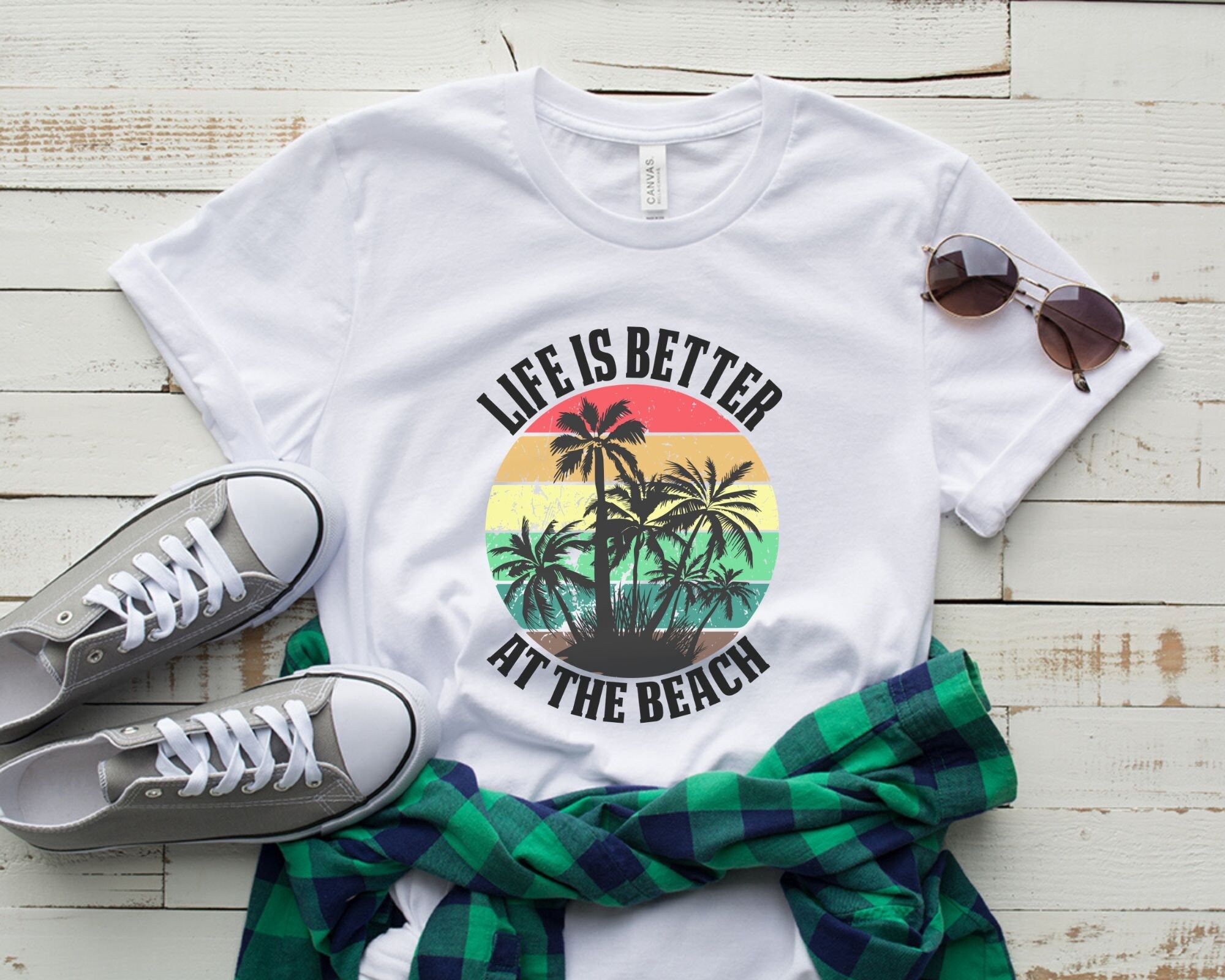 Life is Better At The Beach Sublimation Design PNG Summer | Etsy