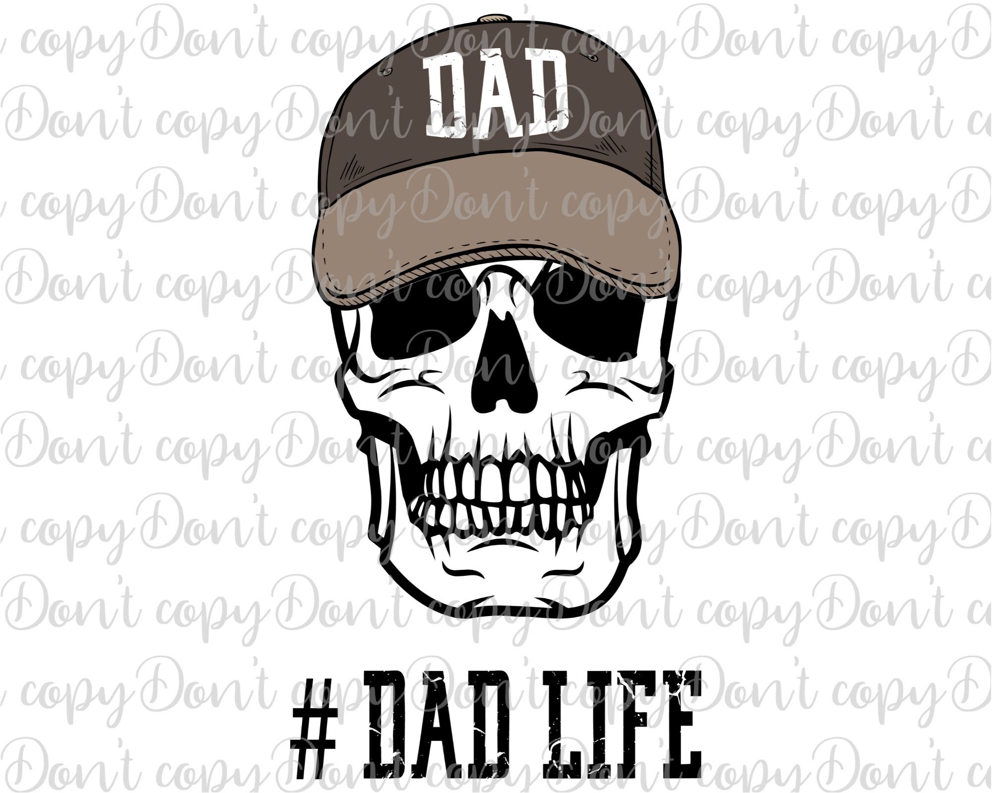 Download Dad Life Skull Baseball Cap Sublimation Png Design Dad Skull Etsy