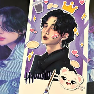 Stray Kids Hyunjin-A5 Member Miniprint-glänzend-SKZOO-Skz-Jiniret-Fotoprint-Portrait-Dekoration-Deko-Kpop-Stay-Prince-niedlich-Polaroid