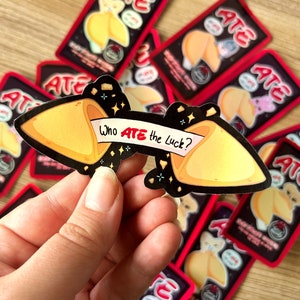 ATE Fortune Cookie-Who ATE The Luck? -Konturschnitt Sticker-Vinylsticker-Sticker-skz-Stray Kids-Stay-Kpop-holografisch-holo-Glückskeks-Glück
