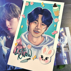 Stray Kids LeeKnow-A5 Member Miniprint-glänzend-SKZOO-Skz-Leebit-Fotoprint-Portrait-Dekoration-Deko-Kpop-Stay-Dancer-niedlich-Polaroid