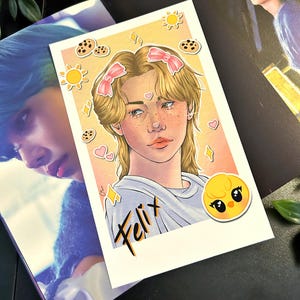 Stray Kids Felix-A5 Member Miniprint-glänzend-SKZOO-Skz-BbokAri-Fotoprint-Portrait-Dekoration-Deko-Kpop-Stay-Sunshine-niedlich-Polaroid