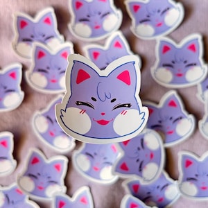 ANITEEZ-SANdeoki-Cat-Contour-Cut Sticker--Autocollant en vinyle-Sticker-ATEEZ-Atiny-Animal-Tier-Mascotte-San-Kpop-Pirate-Mignon-Princesse-Chat