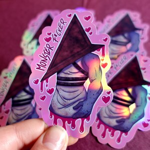Konturschnittsticker-Sticker-Vinyl-Holografisch-TriangleDaddy-Holografisch-Holo-Glitzer-Regenogen-glänzend-Silent-Pyramid-Daddy-Hill-Monster
