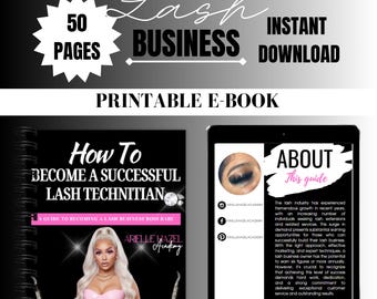 Lash Business Guide | Editable Ebook, Canva Template (PLR)