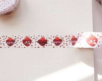 Holy Hearts Washi Tape, Catholic Washi Tape, Catholic Themed, Journaling, Planner, Bible, Illustrated Tape, Catholic Gift, Stationery