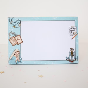 Marian Prayer Intentions Notepad, 4x6, Catholic Gift, Stationery, Planning, Journaling