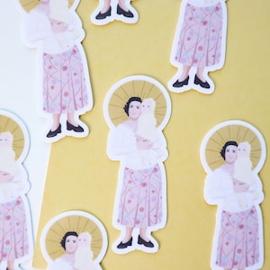 Catholic Sticker, Saint Gianna Beretta Molla, Catholic Gift, Confirmation Saint, Vinyl Sticker, Catholic Saint, Water Bottle, Laptop Decal