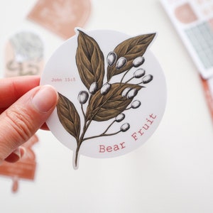 Catholic Sticker, Bear Fruit Sticker, Catholic Gift, John 15, Vinyl Sticker, Christian Sticker, Waterproof Sticker,