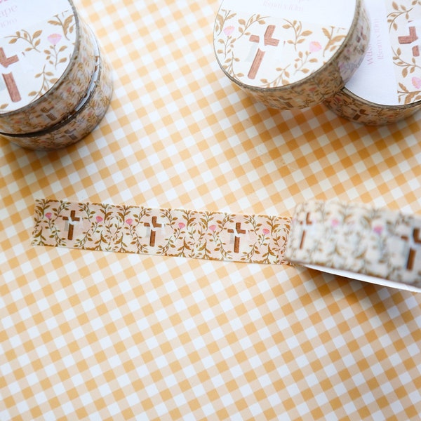 Catholic Washi Tape, Easter Washi Tape, Holy Cross, Christian Gift, Journaling, Planner