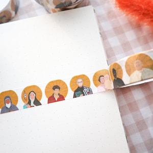Katholieke washitape, washitape katholieke heiligen, katholiek cadeau, Jezus, onze lieve vrouw, bevestigingscadeau, journaling, planner