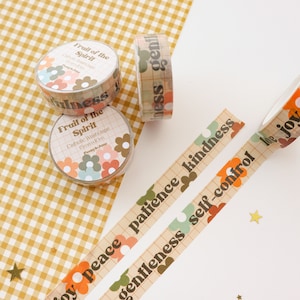 Catholic Washi Tape, Fruit of The Spirit Washi Tape, Christian Washi Tape, Catholic Gift, Bible Journaling, Catholic Art