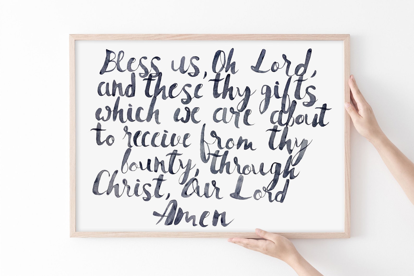 Bless Us Oh Lord Print Watercolor Print Prayer Before Meals | Etsy
