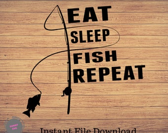 Download Eat Sleep Fish Svg Etsy