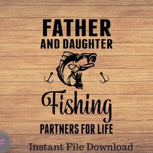 Padres e hija pescan socios de por vida, pesca svg, imágenes prediseñadas de pesca, arte lindo de pesca, cricut de pesca, svg lindo, archivos de corte SVG, Png