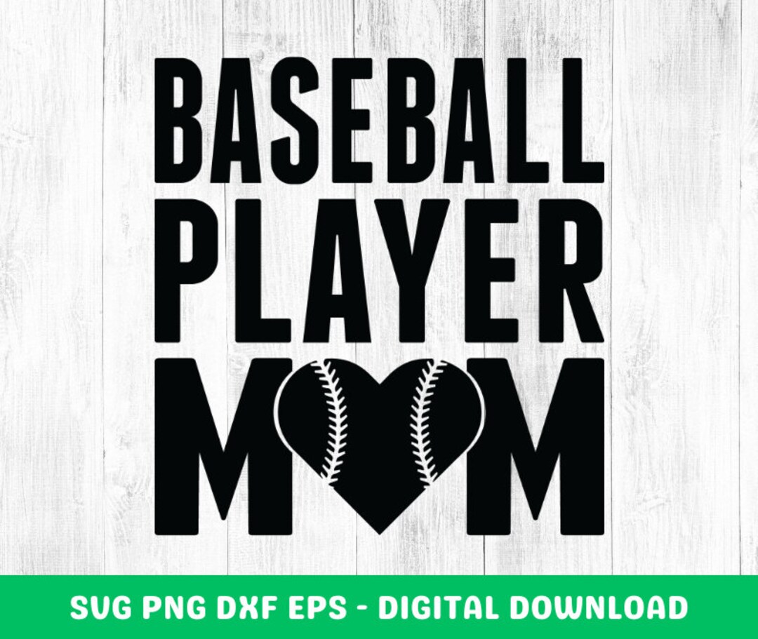 Baseball Player Mom Baseball Svg, Baseball Mom Svg, Silhouette