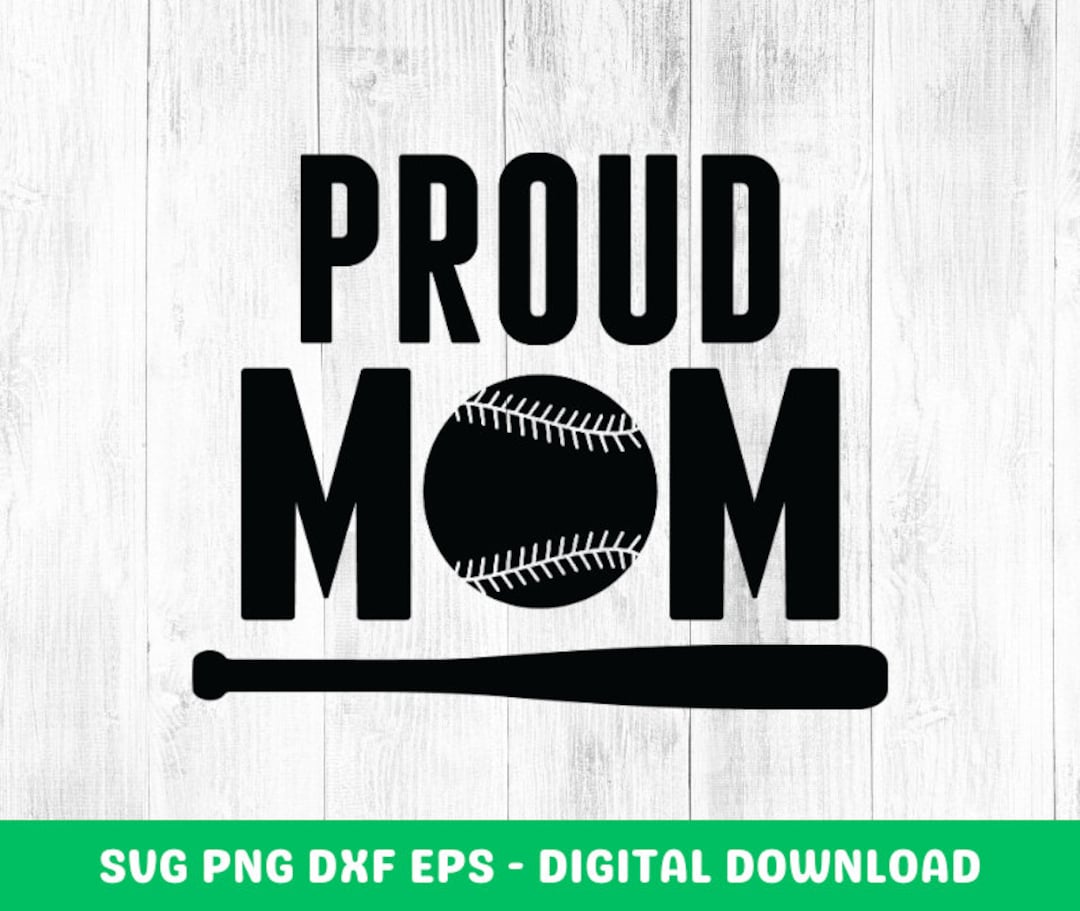 Proud Mom Baseball Svg, Baseball Mom Svg, Silhouette , Baseball Player