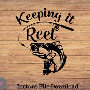 Keep it Reel, Pesca svg, imágenes prediseñadas de pesca, pescado png, arte lindo de pesca, cricut de pesca, svg lindo, archivos cortados SVG, Png