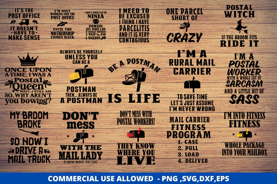 Postal Worker Bundle | Mail Carrier Svg | Postal Worker Svg | Postman ...