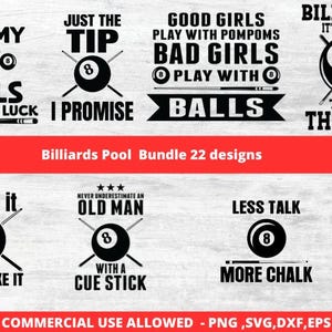 Billiards Pool Players 22 Designs Bundle, Billiards Cut files, Billiards Cricut,  Billiards,Pool SVG, Png Digital Printable
