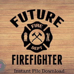 Futuro bombero Svg, hijo bombero svg, hija bombero svg, papá bombero svg, bombero svg, bombero silueta svg