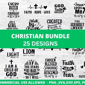 Christian svg bundle, Religious svg, Bible Verse svg, Blessed svg, Jesus Svg, God Svg, Faith svg, Scripture svg, Cut Files for Cricut