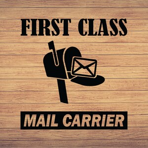 First Class Mail Carrier svg, Postangestellte svg, Postman Clipart, Briefträger png, Post niedliche Kunst, Mailman svg-Datei