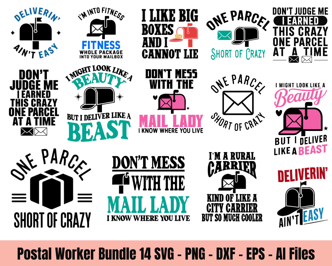 GOLEEX 20-Pack Waterproof Vinyl Stickers For Postal Workers - Fun Decals For Laptop, Car, Water Bottle, Mail Packages - View #7