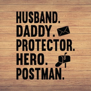 Mari papa protecteur héros postier courrier transporteur Svg, travailleur postal svg, facteur courrier transporteur png, bureau de poste, facteur svg png