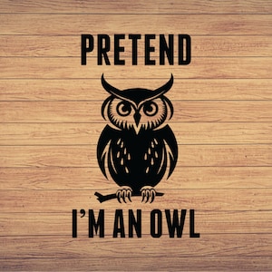 Owl SVG, Birds SVG, Owl cut file, Owl clipart, Owl svg files for silhouette, Owl files for cricut, Owl svg, Owl dxf, png, Pretend I'm an owl